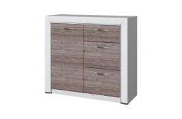 Тумба 1D3S, OLIVIA, цвет вудлайн крем/дуб анкона