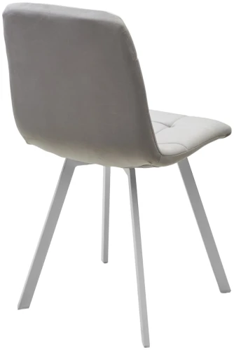 Стул РИЧИ, цвет H-09 Светло-серый, велюр / белый каркас М-City
