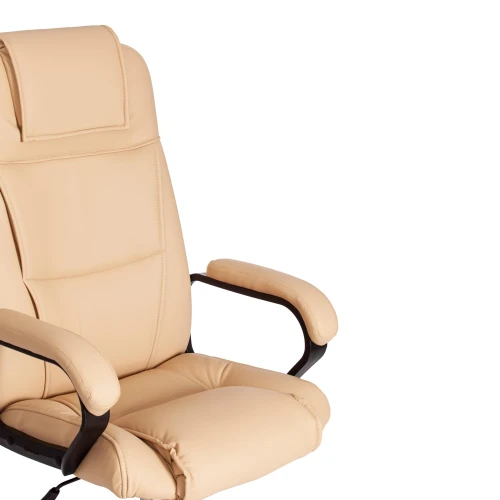 Кресло BERGAMO хром (22) кож/зам, бежевый, 36-34