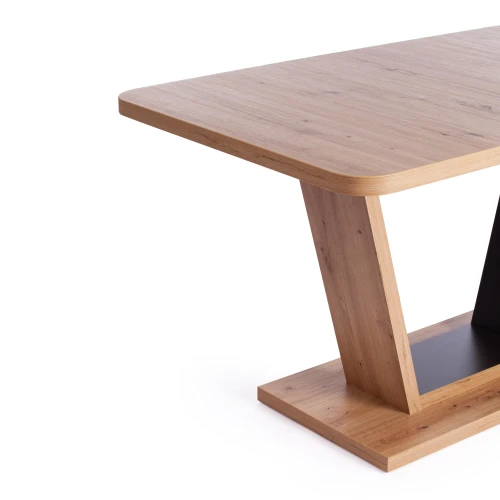 Стол обеденный VOX раздвижной ЛДСП, 132-172x85x75,5 см, Дуб артисан/Графит