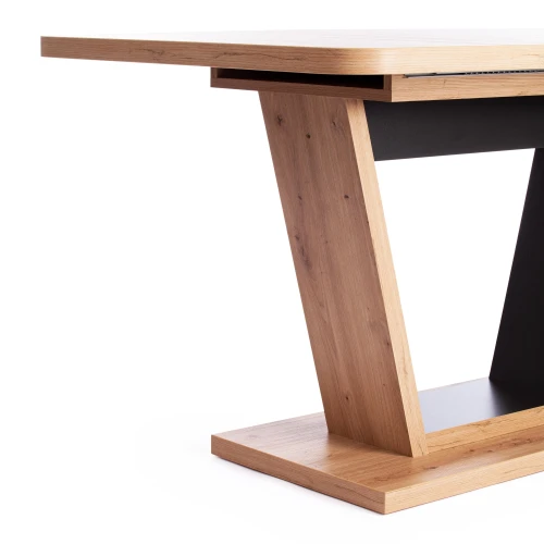 Стол обеденный VOX раздвижной ЛДСП, 132-172x85x75,5 см, Дуб артисан/Графит