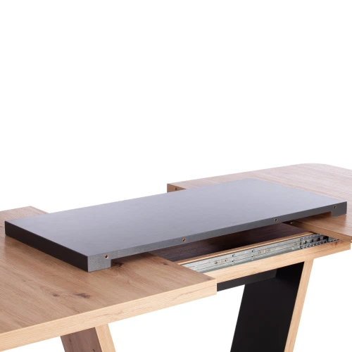 Стол обеденный VOX раздвижной ЛДСП, 132-172x85x75,5 см, Дуб артисан/Графит