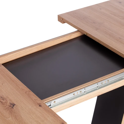 Стол обеденный VOX раздвижной ЛДСП, 132-172x85x75,5 см, Дуб артисан/Графит