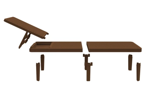 Шезлонг Tweet compact, коричневый