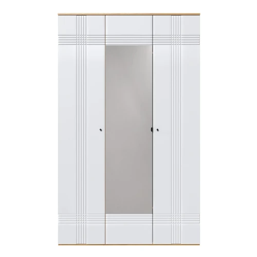 Шкаф распашной трехдверный Вега Саксония белый