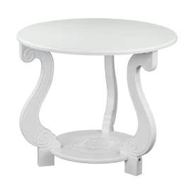 Стол журнальный Грация (М) ЛАЙТ белый