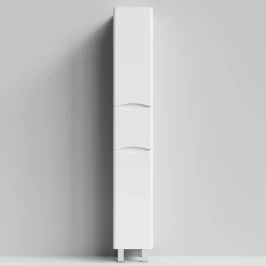 Пенал Адель 30 (1 ящик, 2 двери) напольный, белый глянец, правый, бельевая корзина