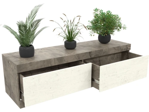 Тумба «Лондон 1600» КМК 0467.2, Оникс/битон пайн светлый