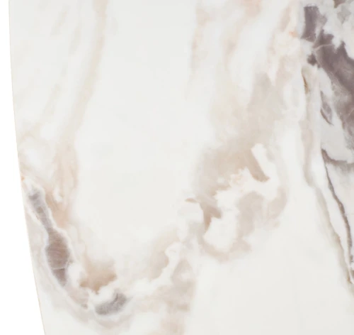 Стол кофейный АРН (ARN) цвет FENDI WHITE керамика на стекле/массив/ МДФ, дубовый шпон ®DISAUR