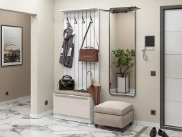 Готовая прихожая Стиль-01 Cream Silk Белый фьюжн