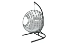 Кресло подвесное Лондон арт.3978-МП (стойка+основание.черн.,корзн.серая.,подуш.серая, 3 уп. (Т))