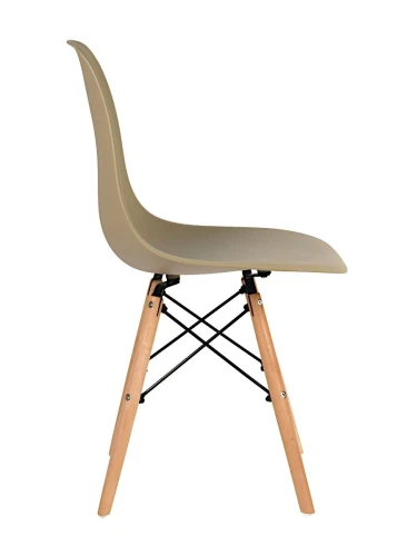 GH801/DC111 Стул пластиковый, КОФЕ С МОЛОКОМ#6166, каркас бук