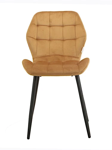 DC829 Стул мягкий, КЭМЕЛ#G62-06 велюр, каркас металл черный КРУГЛЫЙ