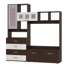 Стенка в гостиную Белла, венге/ясень белый