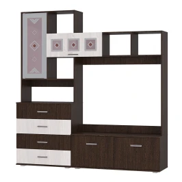 Стенка в гостиную Белла, венге/ясень белый