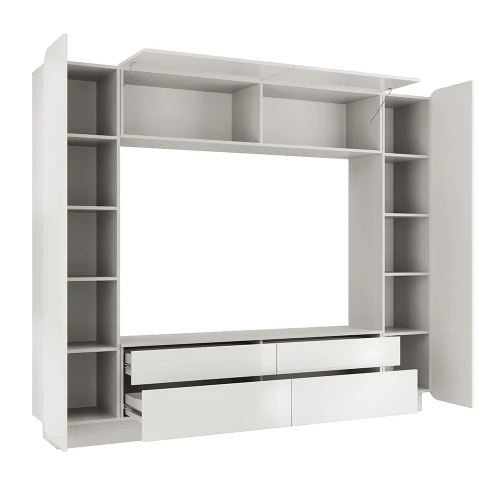 Стенка Лаванда-2, Белый, Белый глянец снег