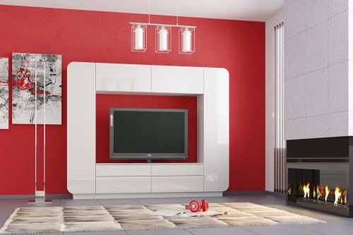 Стенка Лаванда-2, Белый, Белый глянец снег