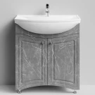 Тумба Адам 75 напольный, Мрамор Серый софт тач ПВХ 4044-1 Vodok с раковиной в комплекте