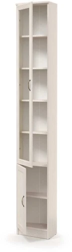 Шкаф-пенал скошенный В-21 Оливия Вудлайн Кремовый/Аруша Венге