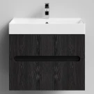 Тумба Бонум, 70 подвесной, Абрикос графит Vodok с раковиной в комплекте