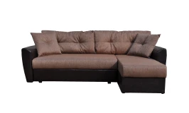 Диван угловой Амстердам рогожка коричневая 160