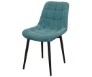 Стул Р / черный /велюр бирюзовый