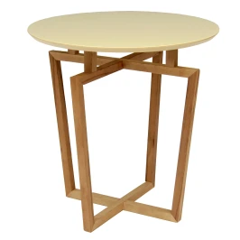 Стол журнальный Рилле 440 эмаль бежевый/бук