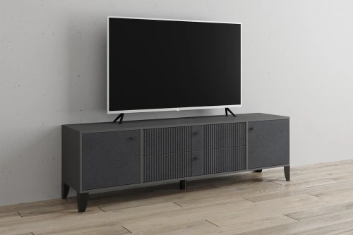 Тумба под телевизор Парус-10, Графит, Гранит лофт