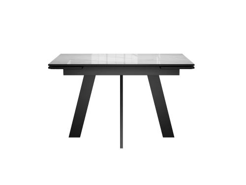 Стол DikLine DKM140 Керамика Carrara Gloss (мрамор глянец белый)/подстолье черное