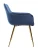 DC835 Стул мягкий с подлокотниками, СИНИЙ#G62-49 велюр, каркас металл золото