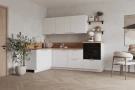 Готовая кухня КГ Угловой 1500х2400 (без пм) , Белый софт матовый  Арника РМ