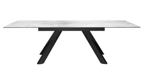 Стол DikLine KX160 мрамор белый /опоры черные
