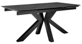 Стол DikLine SFE140 Керамика мрамор Бронза/подстолье черное/опоры черные (2 уп.)