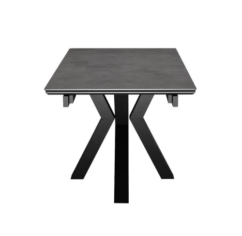 Стол DikLine SFE140 Керамика мрамор Бронза/подстолье черное/опоры черные (2 уп.)