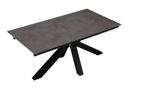 Стол DikLine SFE140 Керамика мрамор Бронза/подстолье черное/опоры черные (2 уп.)