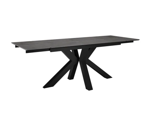 Стол DikLine SFE140 Керамика мрамор Бронза/подстолье черное/опоры черные (2 уп.)