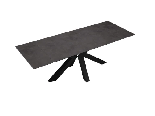 Стол DikLine SFE140 Керамика мрамор Бронза/подстолье черное/опоры черные (2 уп.)