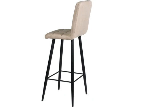 Стул ДП2-08 «Барный» М106 ткань «Канди Крем», каркас черный матовый