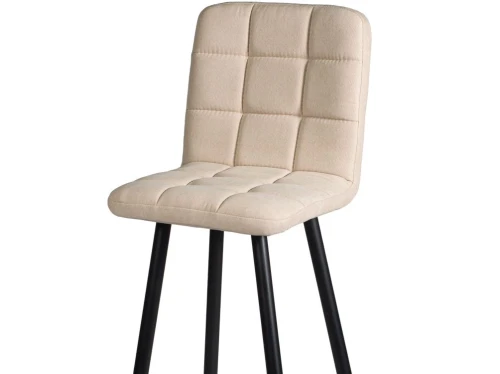 Стул ДП2-08 «Барный» М106 ткань «Канди Крем», каркас черный матовый