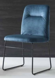 Стул GRETA CB/1904 MET.P15 MATT BLACK/ VENICE S0J OCEAN BLUE