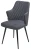 Стул HERMAN 360 град. BM-3 ТЕМНО-СЕРЫЙ, велюр / черный каркас М-City