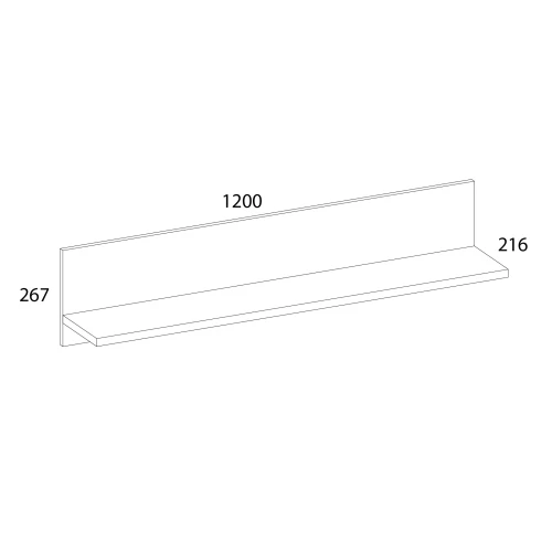 Полка BT , OLIVIA, цвет вудлайн крем