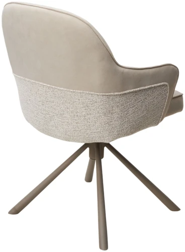 Стул RIKARD 360 град. кремовый RIELY-111 /PRESENT-120, шенилл - велюр / латте каркас, ®DISAUR