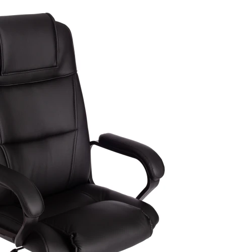 Кресло BERGAMO хром (22) кож/зам, черный, 36-6