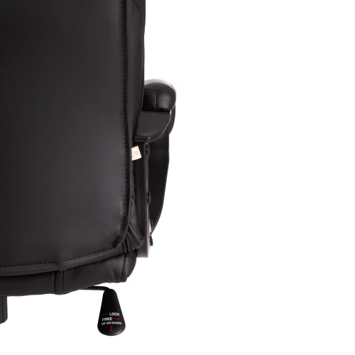 Кресло BERGAMO хром (22) кож/зам, черный, 36-6