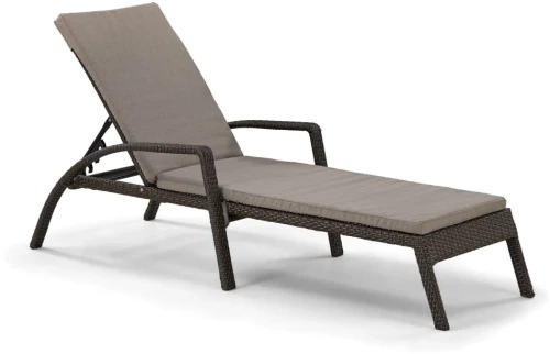 Шезлонг-лежак плетеный A30A2-W53 Brown с матрасом