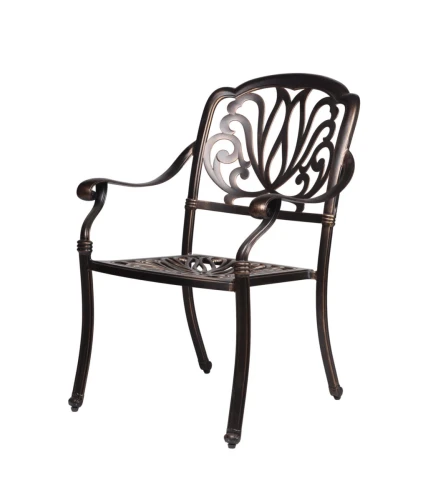 Обеденная группа из литого алюминия стол ВУЛКАН-2 (175*90) + 8 кресел ФЕНИКС