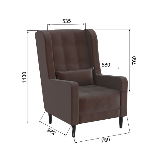 Кресло Корк, Коричневый