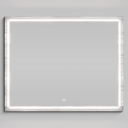 Зеркало Лайт 100, Лиственница структурная контрастно-серая ПВХ 64202