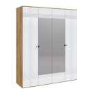 Шкаф распашной четырехдверный Вега Саксония белый